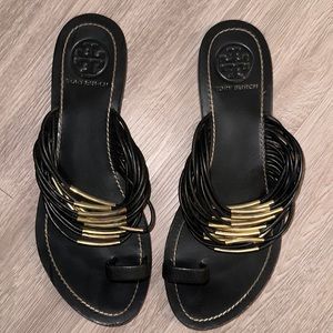 Tory Burch Black Sandals, Size 7.5